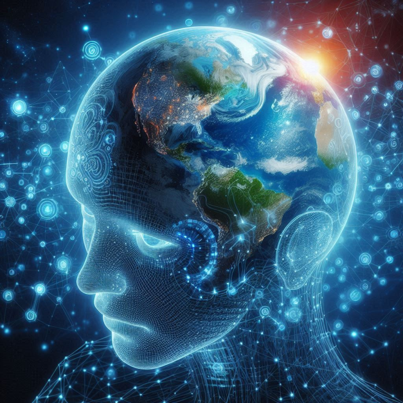 AI Brain connectivity and earth
