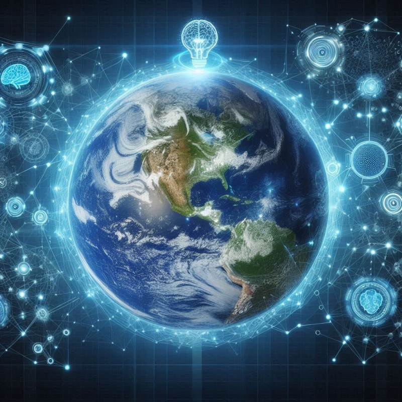 AI Brain connectivity and earth
