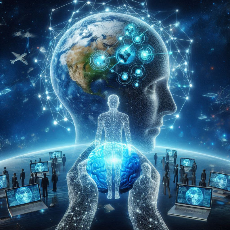 AI Brain connectivity and earth