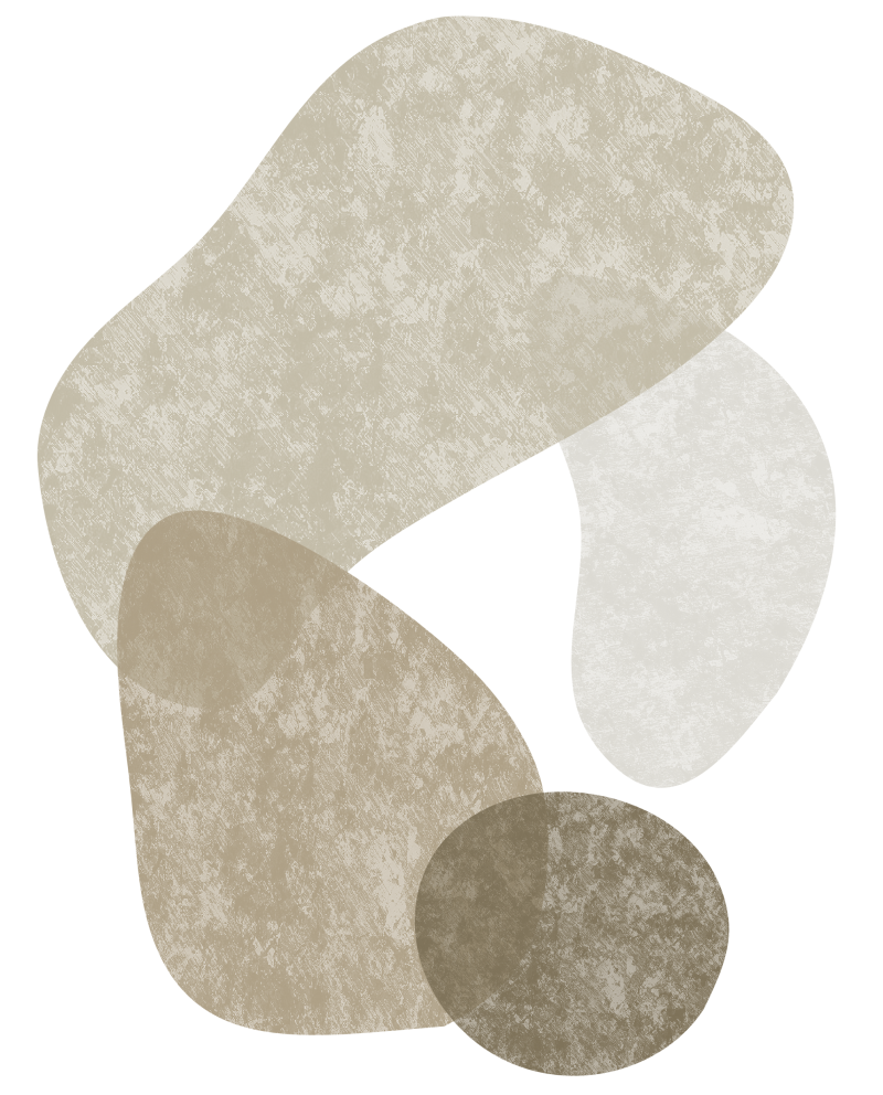 Layered Neutral Organic Shapes – Modern Minimalist Abstract Art Print