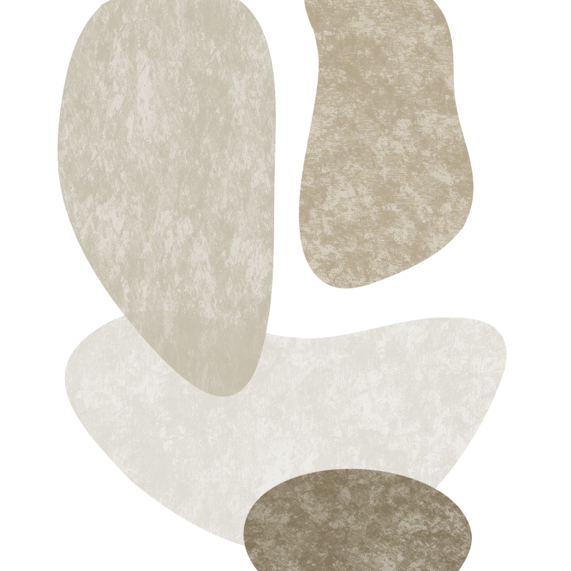 Minimalist Beige Abstract Art with Organic Stone Shapes – Modern Neutral Wall Print