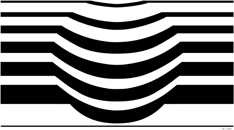 Concave Convex Flow – Abstract Minimalist Line Art