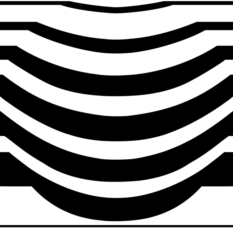 Concave Convex Flow – Abstract Minimalist Line Art