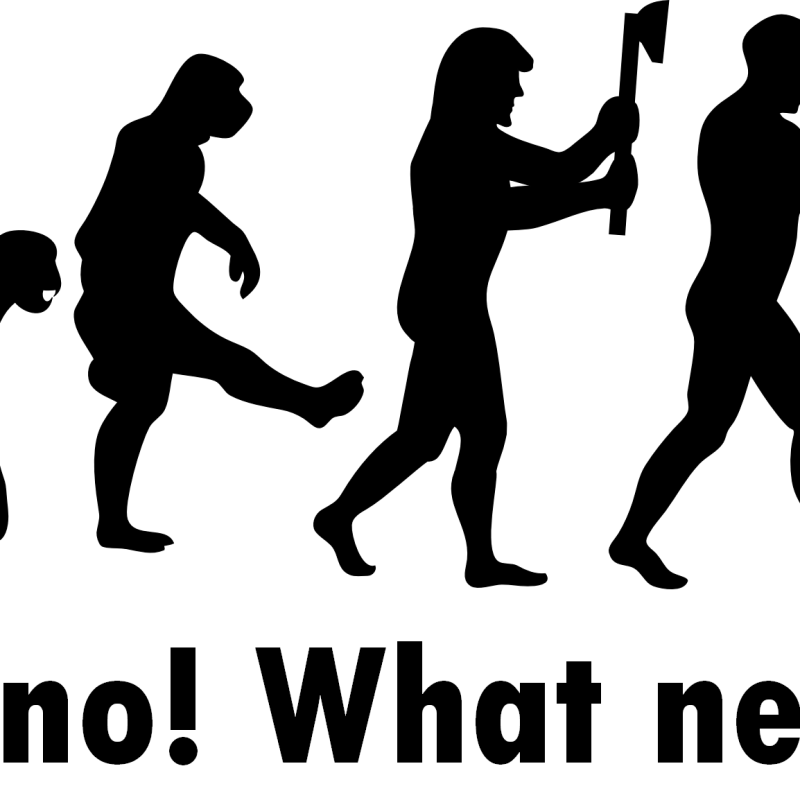 Oh No! What Next? Evolutionary Path Funny Silhouette Art