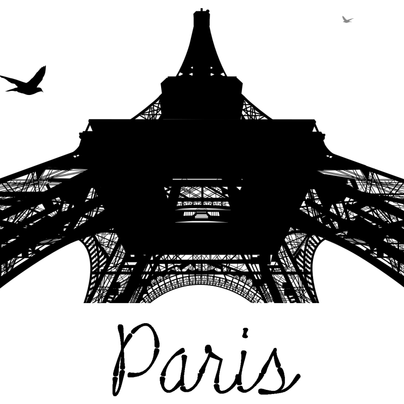 Paris Eiffel Tower Silhouette – Minimalist Skyline Wall Art