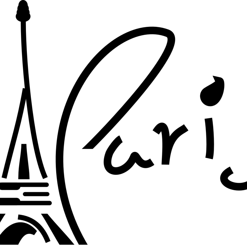 Paris Eiffel Tower Line Art – Minimalist Handwritten City Print