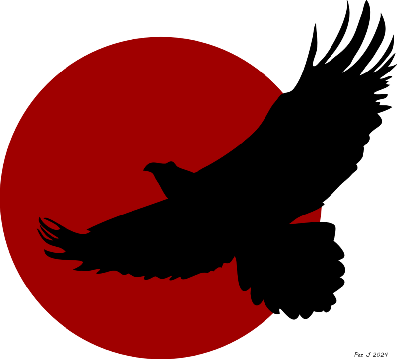 Majestic Eagle Flight & Crimson Sun – Bold Minimalist Wall Art