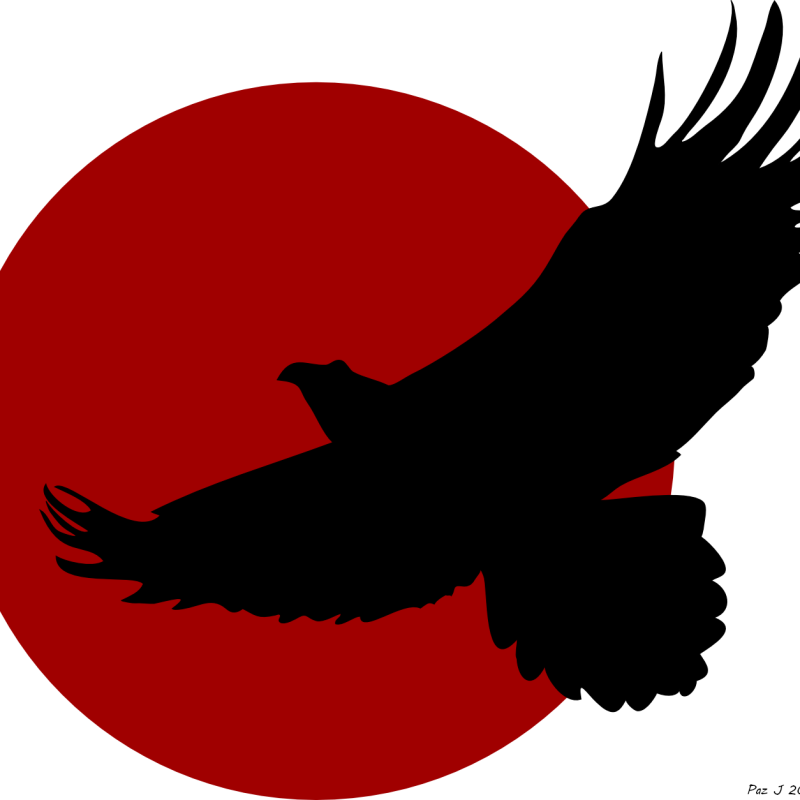 Majestic Eagle Flight & Crimson Sun – Bold Minimalist Wall Art