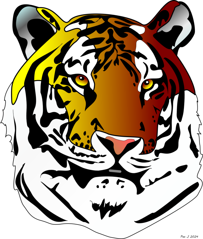Colorful Tiger Head Vector – Pop Art Animal Illustration